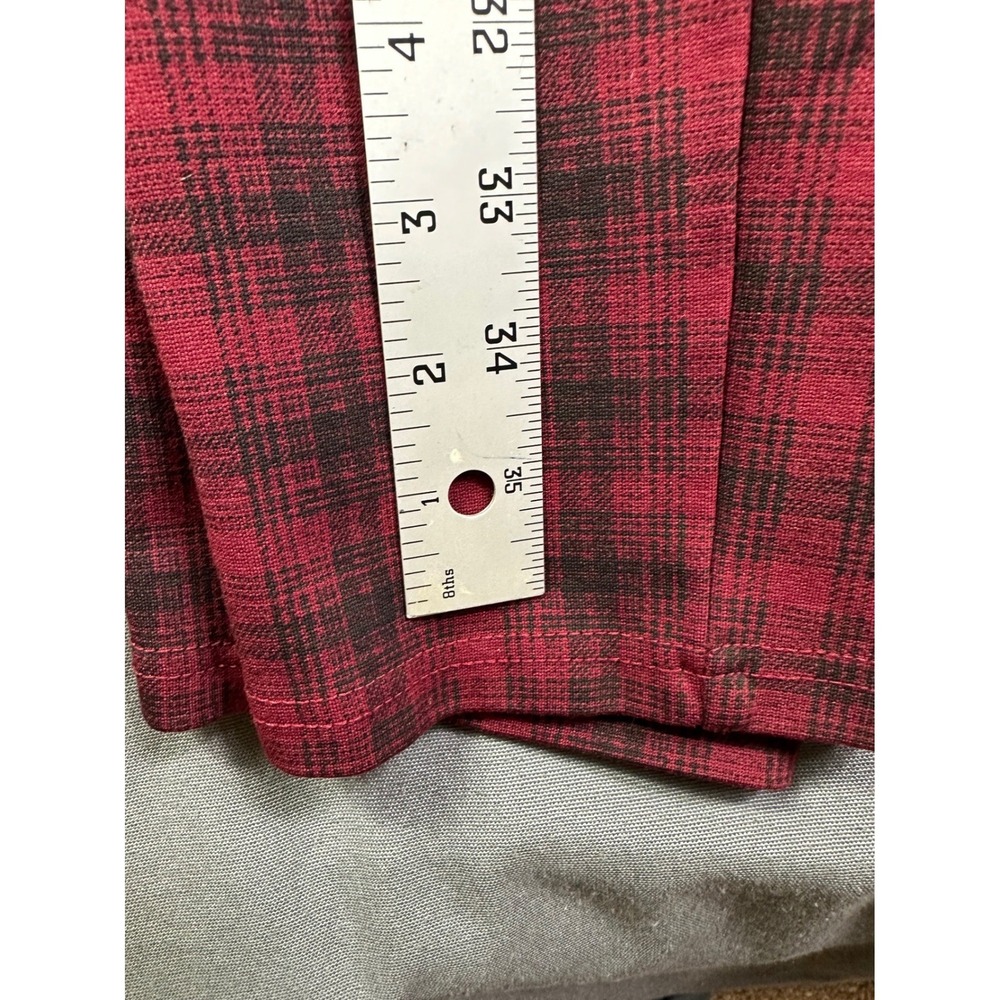 Liverpool Jeans Company Red Black Plaid Pull On Leggings Skinny Pant Women SZ 12 - Picture 8 of 15